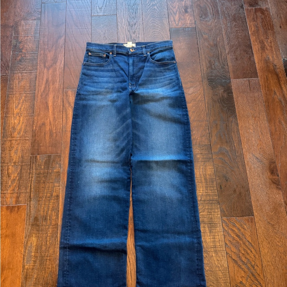 Madewell Dark Blue Wide Leg Jeans